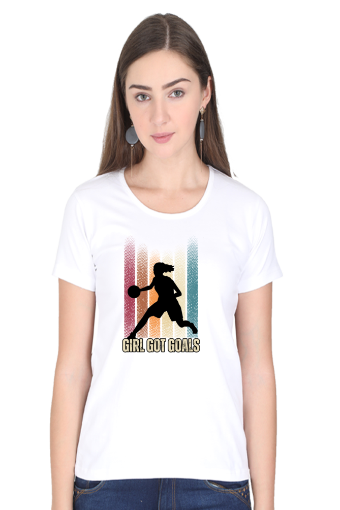 #G010 - Girls Got Goals Tee | Design in Front | Multi Color