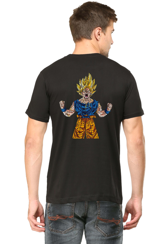 #B009 -  'Goku In Dark' Typography Destruction Mode Tee: Stylish Slogan Special Edition