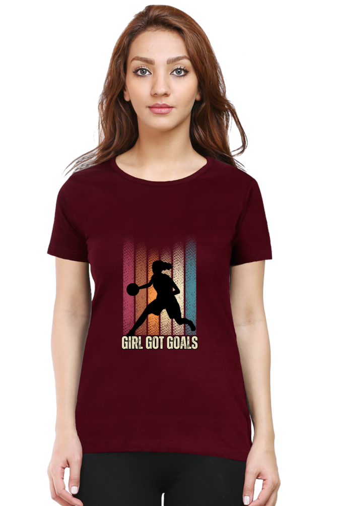 #G010 - Girls Got Goals Tee | Design in Front | Multi Color