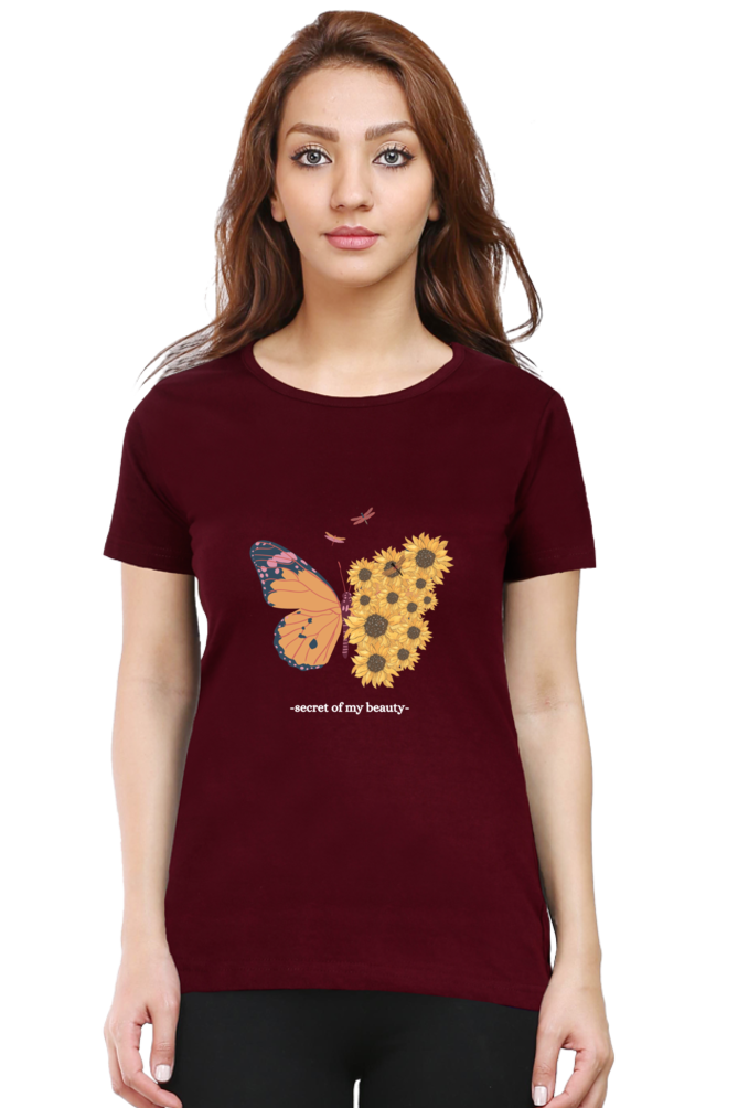 #G018 - 'Secret of My Beauty' Butterfly Tee - Dark Color Special