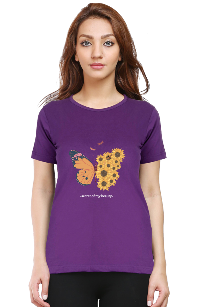 #G018 - 'Secret of My Beauty' Butterfly Tee - Dark Color Special