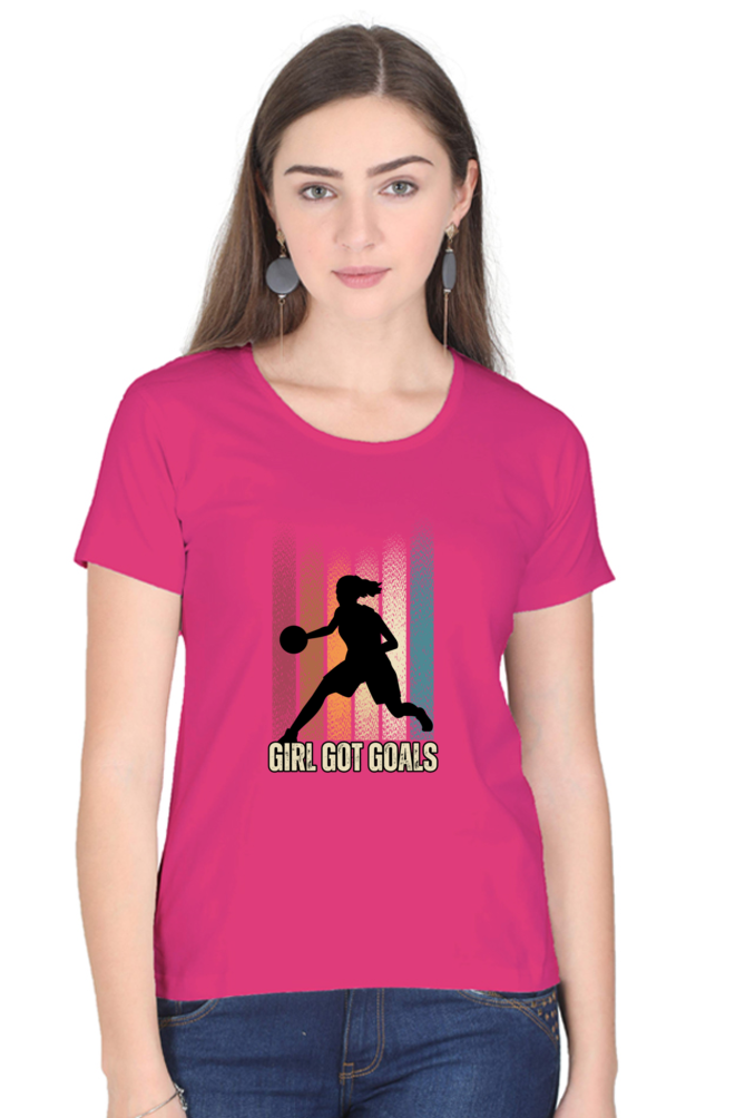 #G010 - Girls Got Goals Tee | Design in Front | Multi Color