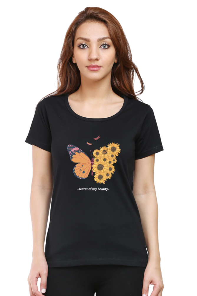 #G018 - 'Secret of My Beauty' Butterfly Tee - Dark Color Special