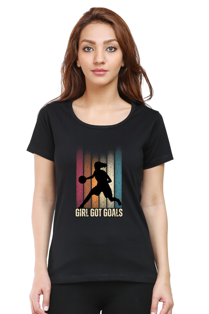 #G010 - Girls Got Goals Tee | Design in Front | Multi Color