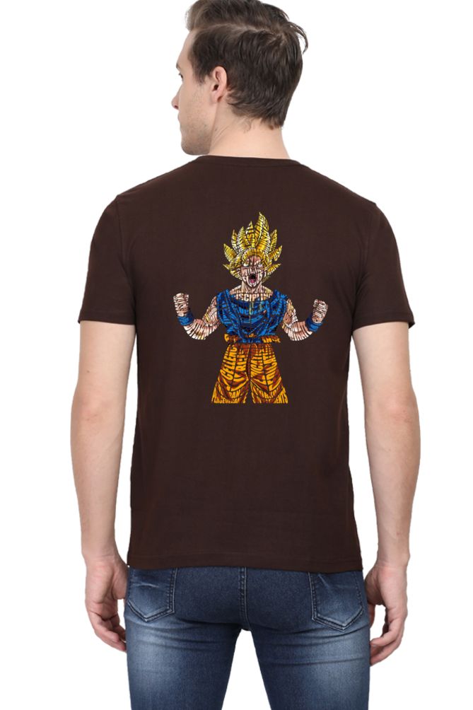 #B009 -  'Goku In Dark' Typography Destruction Mode Tee: Stylish Slogan Special Edition