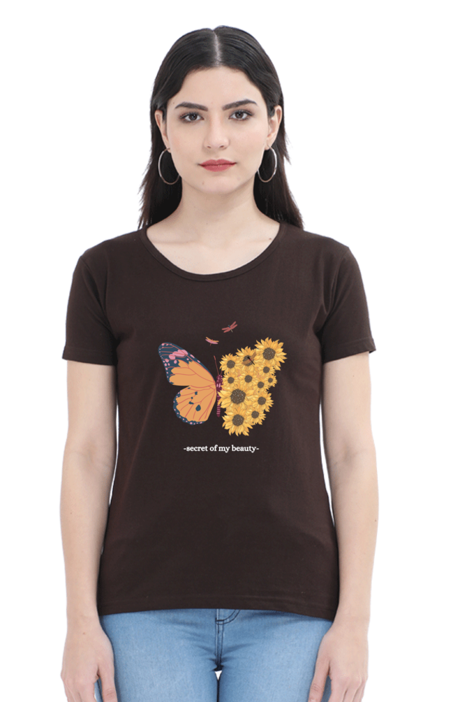 #G018 - 'Secret of My Beauty' Butterfly Tee - Dark Color Special