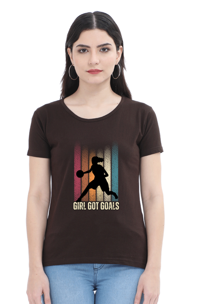 #G010 - Girls Got Goals Tee | Design in Front | Multi Color