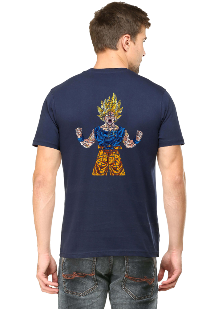 #B009 -  'Goku In Dark' Typography Destruction Mode Tee: Stylish Slogan Special Edition