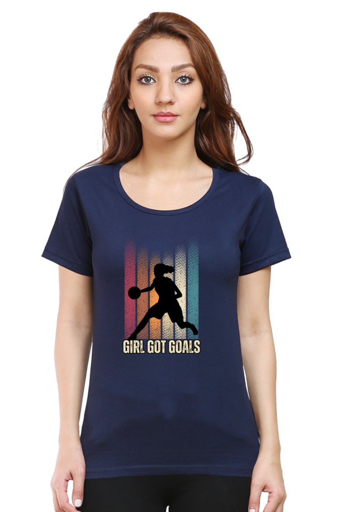 #G010 - Girls Got Goals Tee | Design in Front | Multi Color