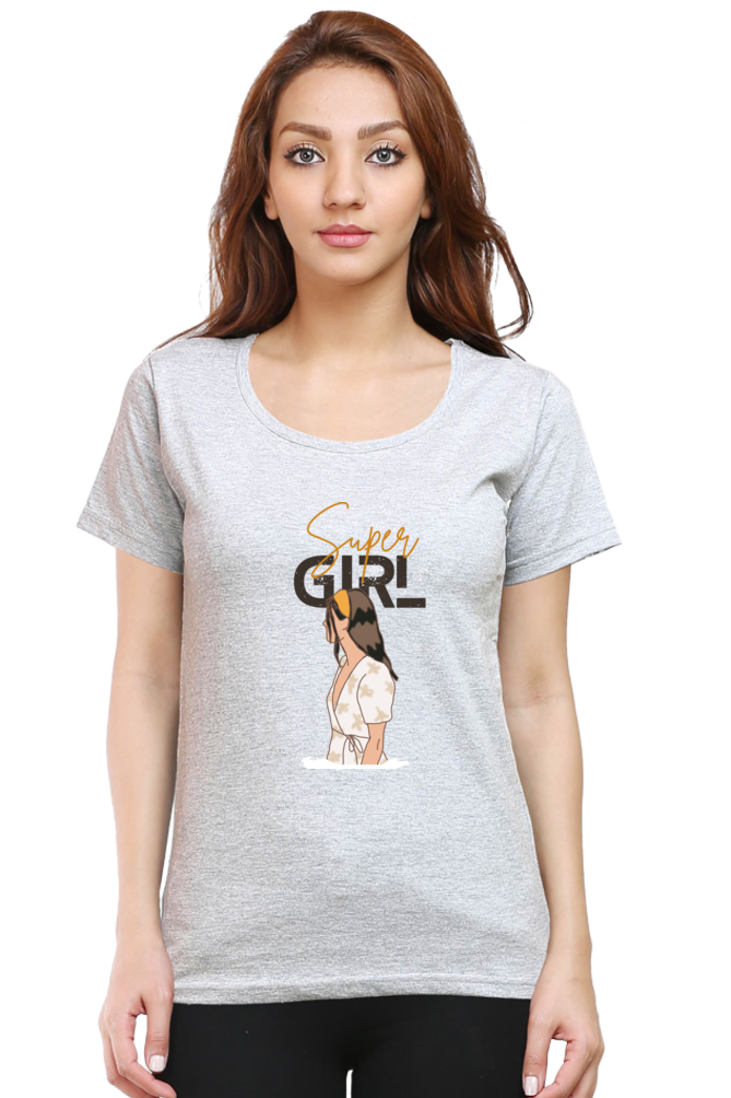 #G014 - Super Girl Pose Tee: Embrace Your Inner Heroine!