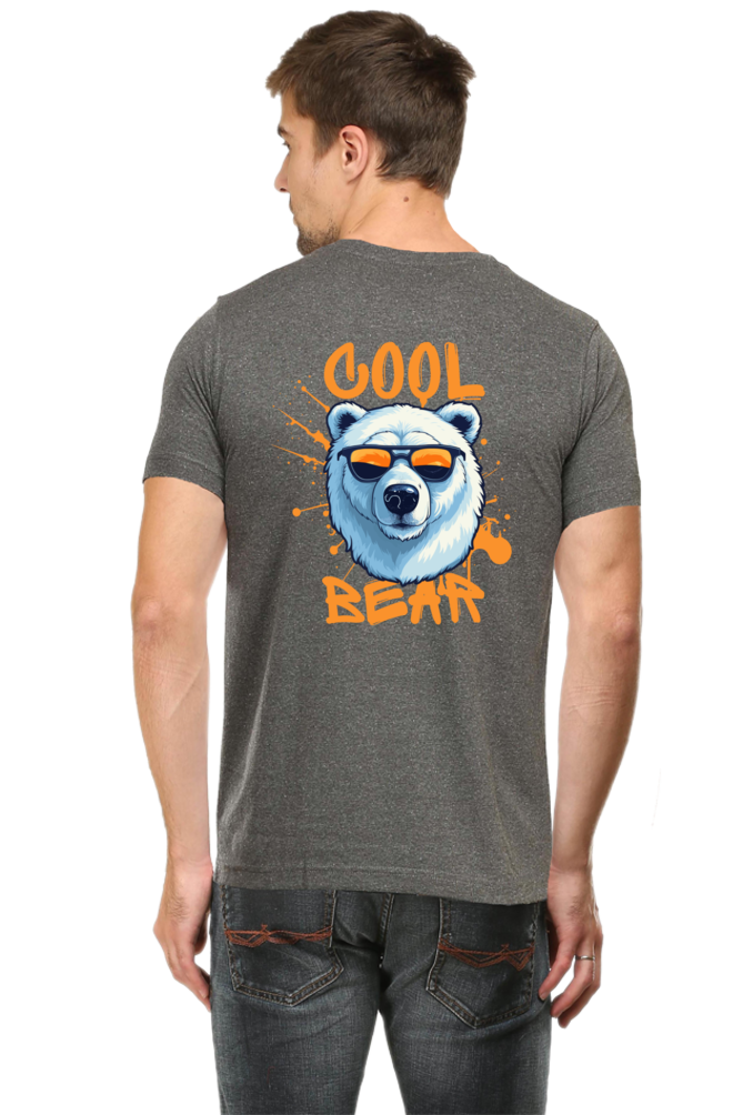 #B016 - Men's Cool Bear T-Shirt | Front & Back | Dark Edition