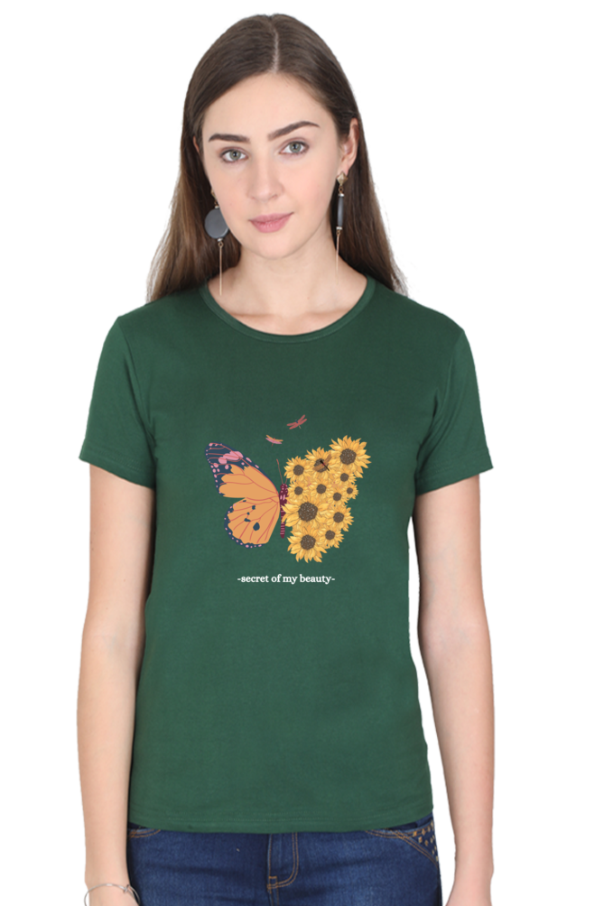 #G018 - 'Secret of My Beauty' Butterfly Tee - Dark Color Special