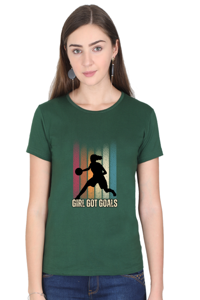 #G010 - Girls Got Goals Tee | Design in Front | Multi Color