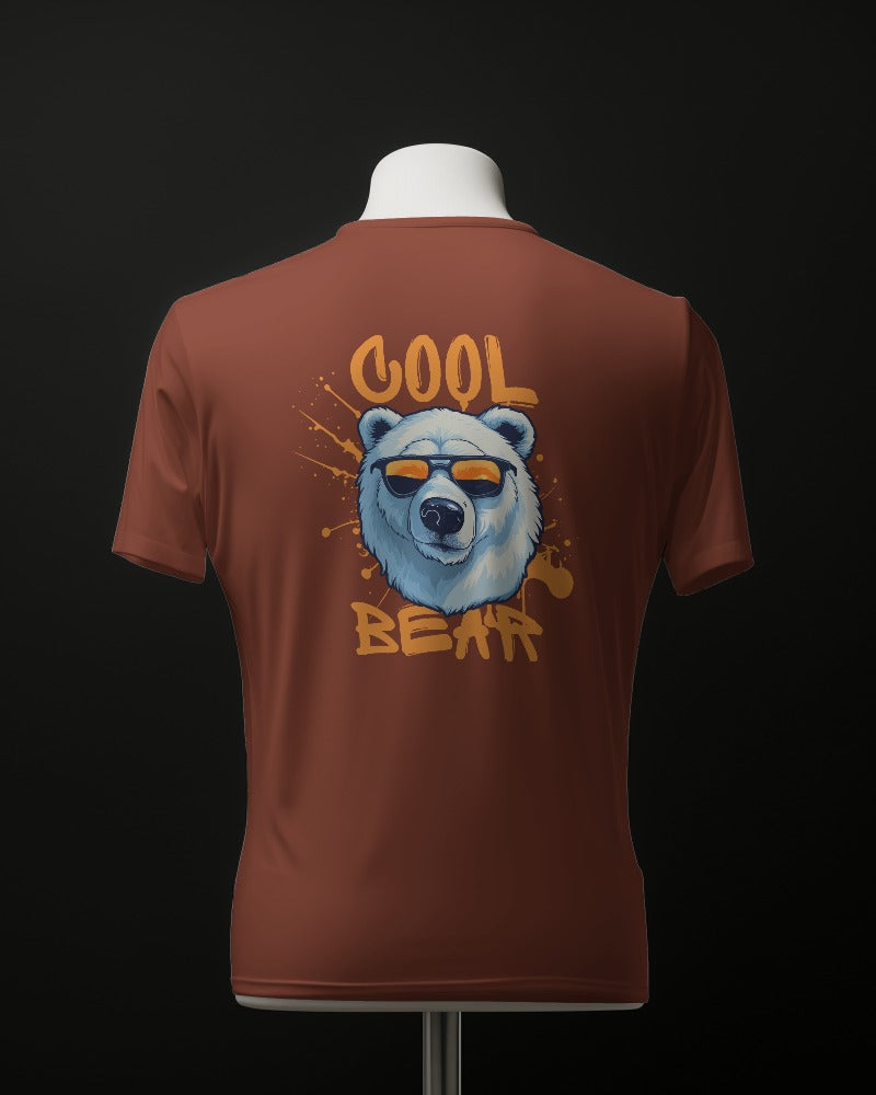 #B016 - Men's Cool Bear T-Shirt | Front & Back | Dark Edition