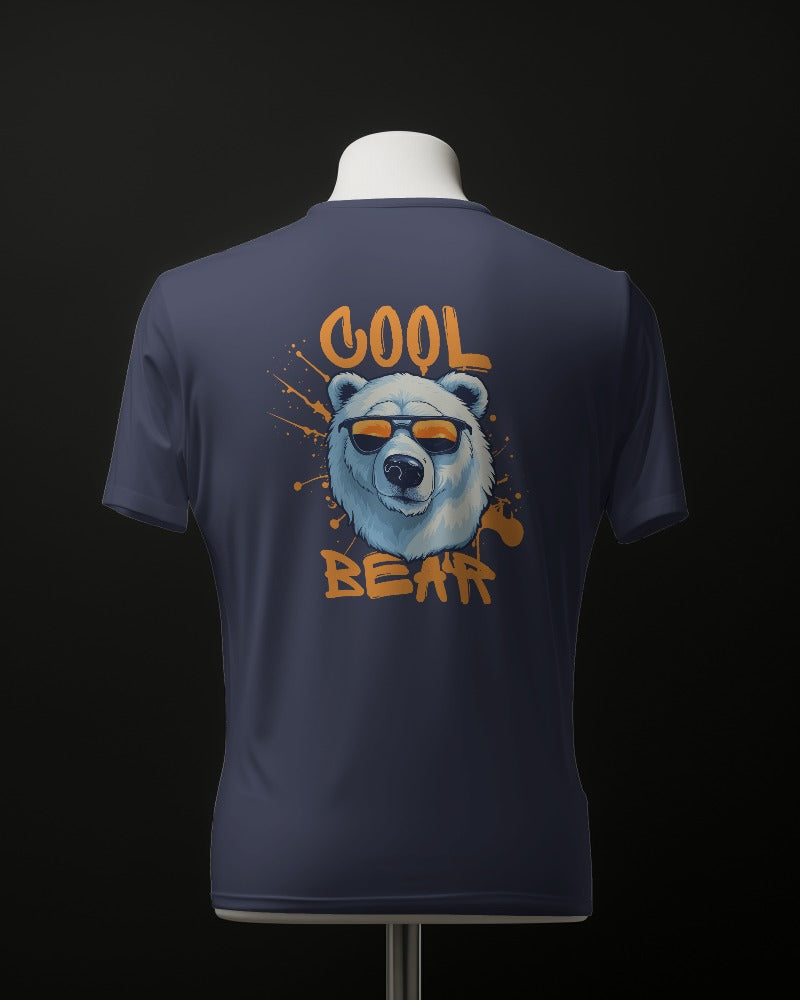 #B016 - Men's Cool Bear T-Shirt | Front & Back | Dark Edition