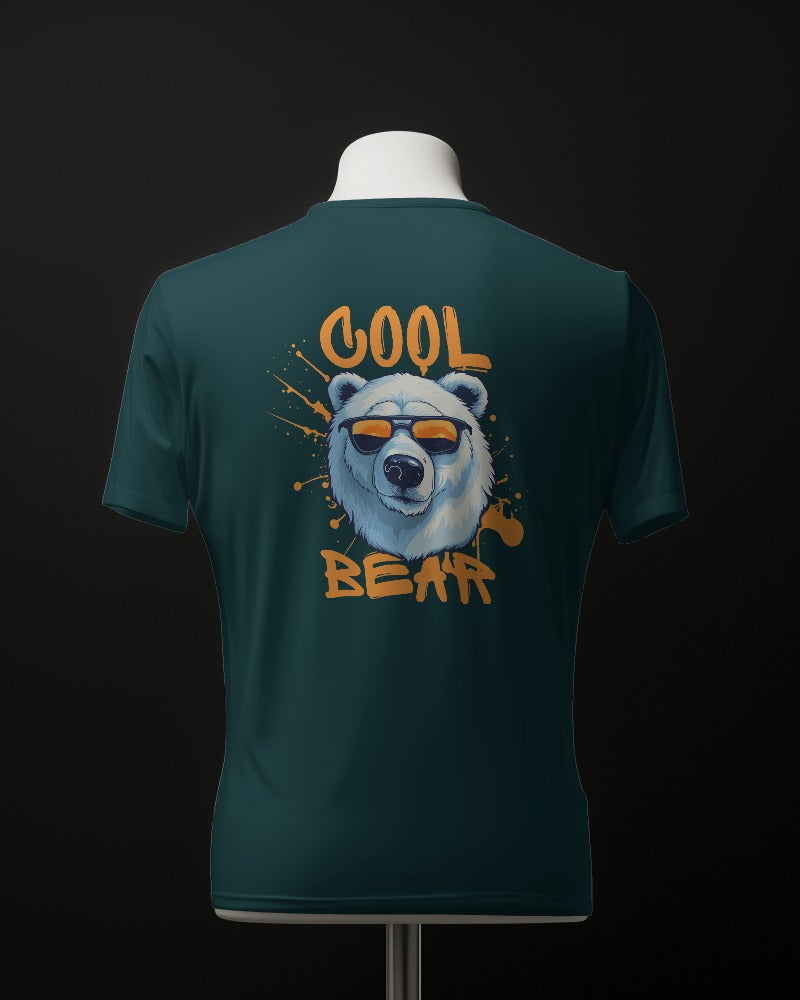 #B016 - Men's Cool Bear T-Shirt | Front & Back | Dark Edition