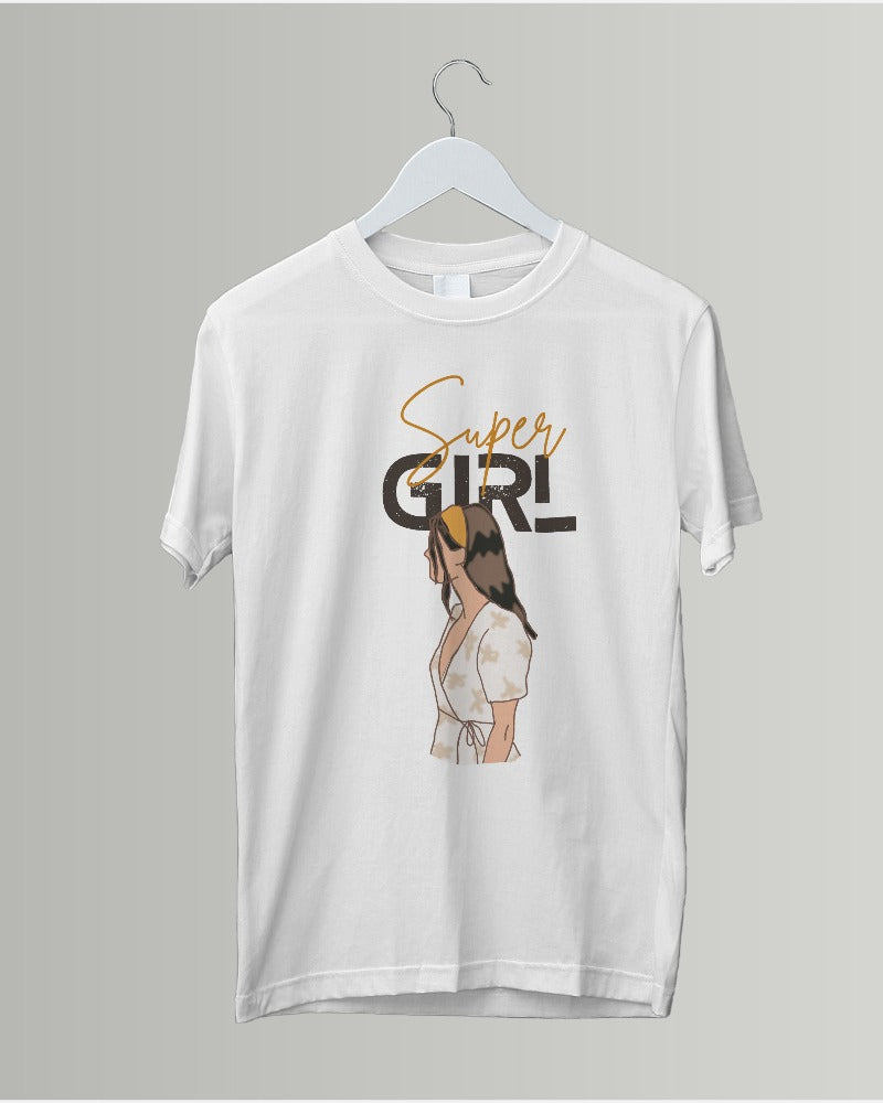 #G014 - Super Girl Pose Tee: Embrace Your Inner Heroine!