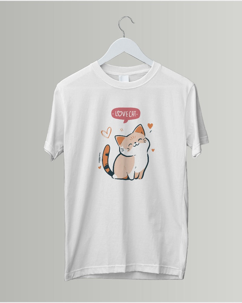 #G002 - Girls Meow Meow Love Cat Tees | Front | Multi Colors