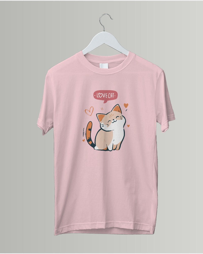 #G002 - Girls Meow Meow Love Cat Tees | Front | Multi Colors