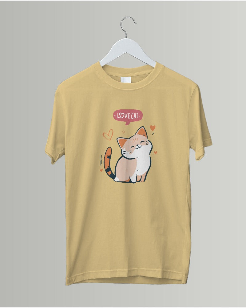 #G002 - Girls Meow Meow Love Cat Tees | Front | Multi Colors