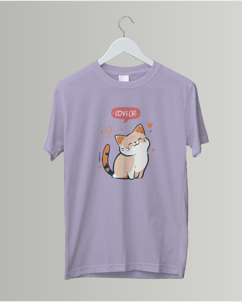 #G002 - Girls Meow Meow Love Cat Tees | Front | Multi Colors