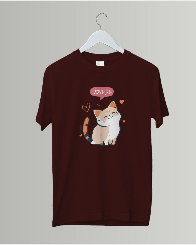 #G002 - Girls Meow Meow Love Cat Tees | Front | Multi Colors