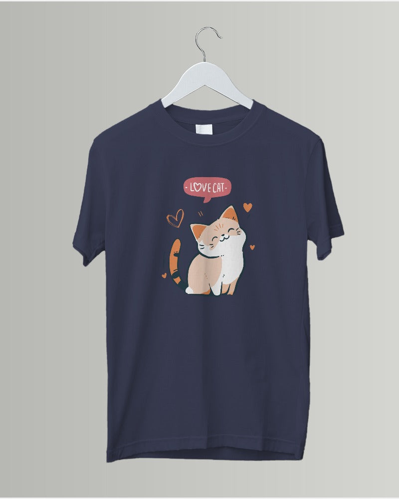 #G002 - Girls Meow Meow Love Cat Tees | Front | Multi Colors