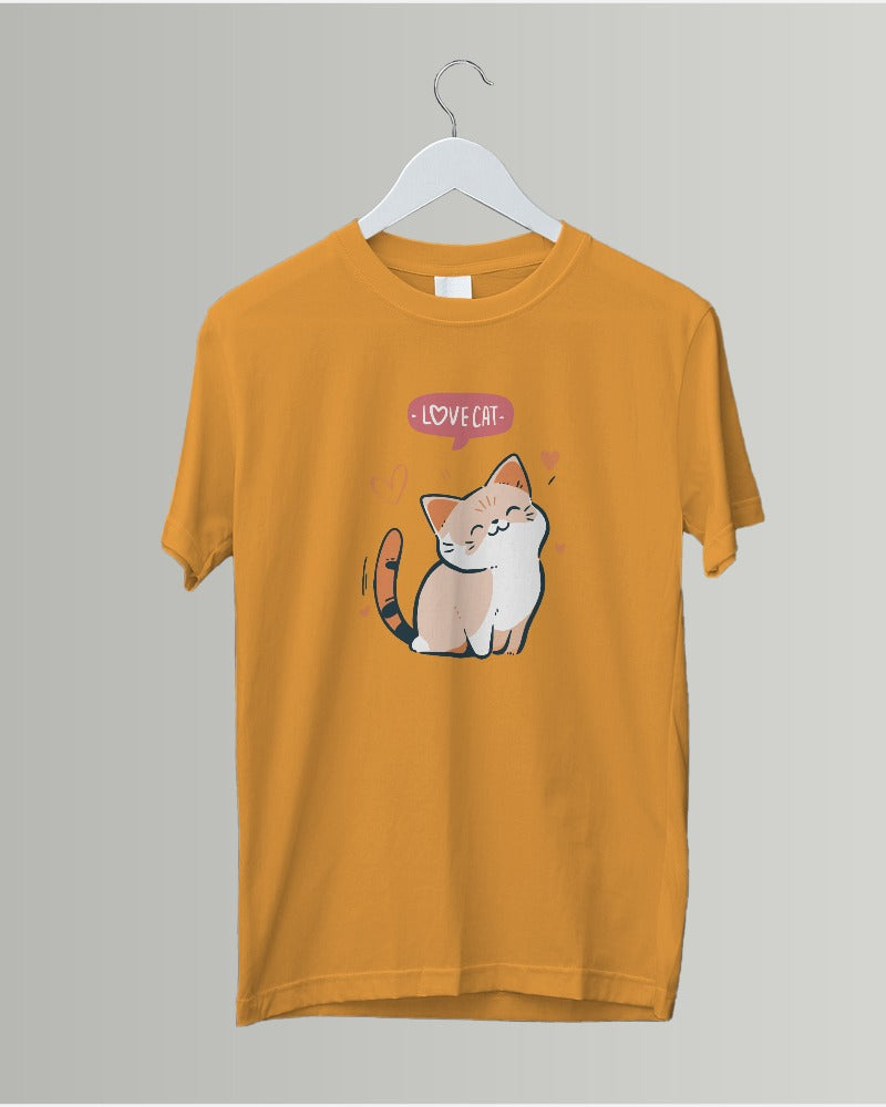 #G002 - Girls Meow Meow Love Cat Tees | Front | Multi Colors