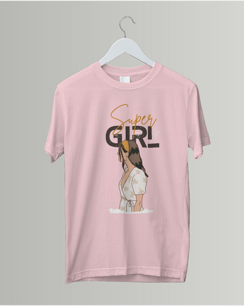 #G014 - Super Girl Pose Tee: Embrace Your Inner Heroine!