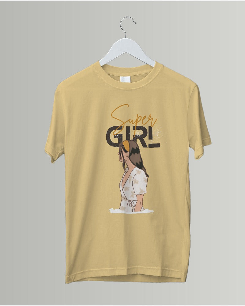 #G014 - Super Girl Pose Tee: Embrace Your Inner Heroine!