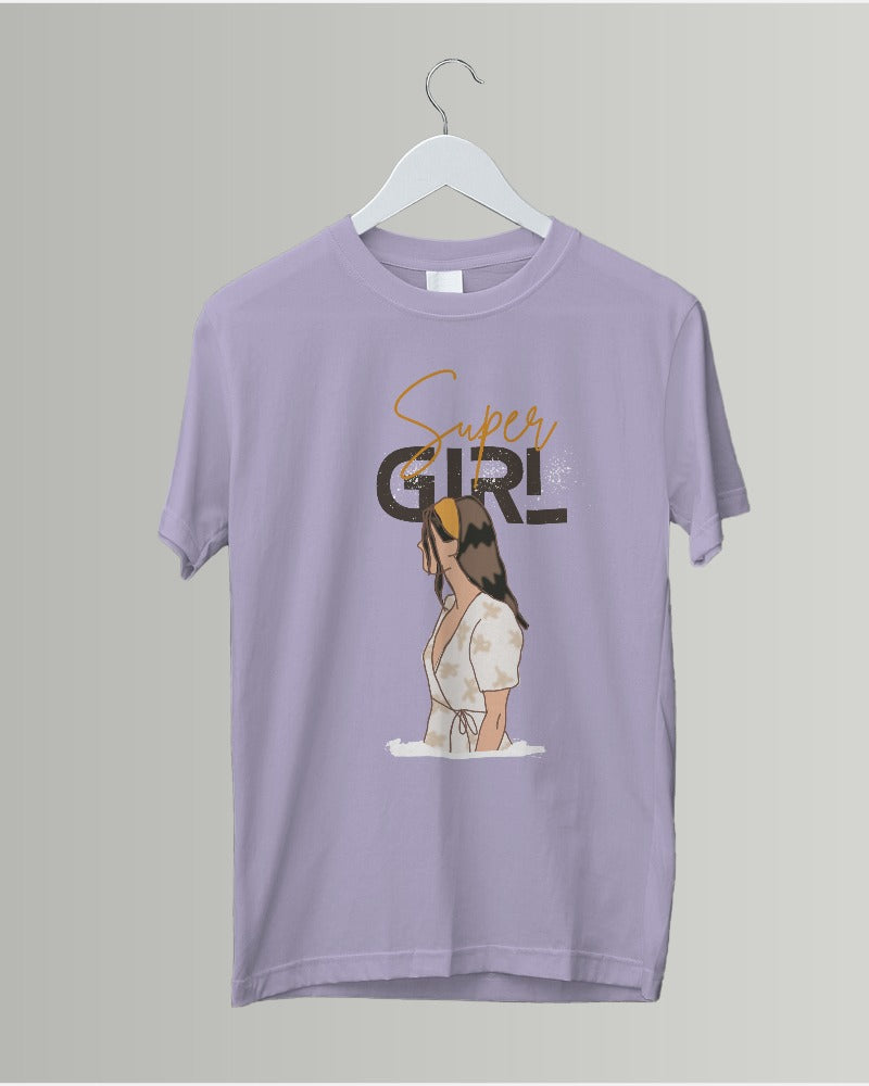 #G014 - Super Girl Pose Tee: Embrace Your Inner Heroine!